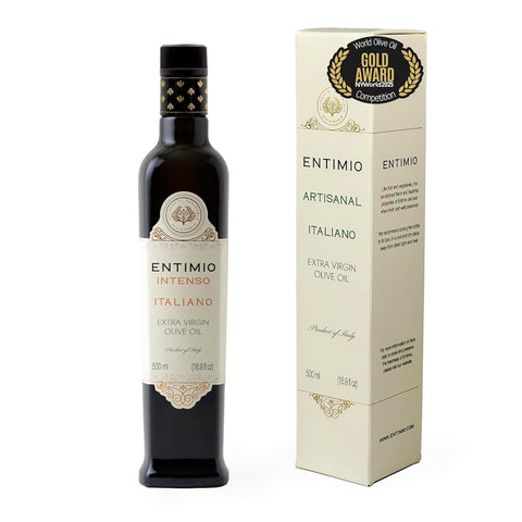 Entimio Ardente Organic Italian Extra Virgin Olive Oil from Italy, 600+ mg/kg High in Polyphenols, 2025 Gold Winner, Sicily Early Harvest evoo, Cold Extracted, Lab Tested - 16.9 fl oz