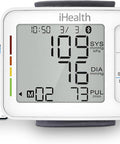 iHealth Push Wrist Blood Pressure Monitor, Digital Bluetooth Blood Pressure Machine with Large Display and Portable Carrying Case for at Home and Travel Use