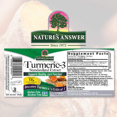 Nature'S Answer Turmeric-3 Liquid 1-Fluid Ounce | Supports Joints