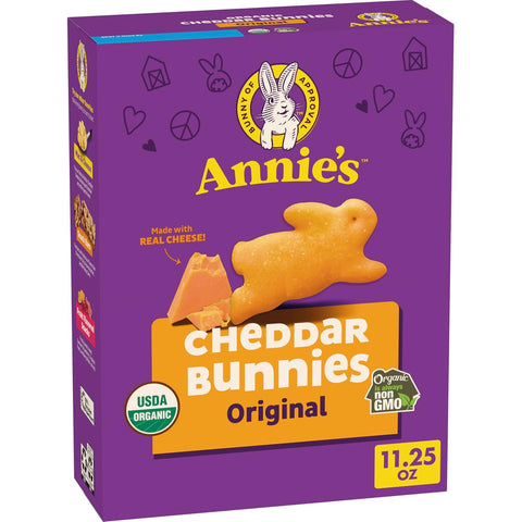 Annie's Organic Friends Bunny Grahams, Chocolate Chip, Chocolate, and Honey Baked Graham Snacks, 11.25 oz