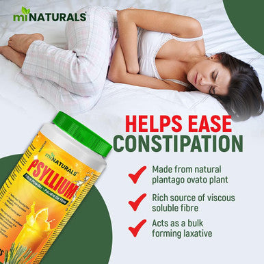 Psyllium Husk Powder, 420 g, Promotes Digestive Health, Good for Constipation (Laxative), Orange Flavoured by MINATURALS