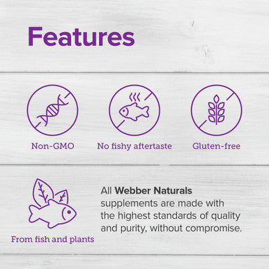 Webber Naturals Triple Omega 3-6-9, 2400 mg Fish Oil Per Serving, High Potency, 180 Softgels, No Fishy Aftertaste, Ultra-Purified, for Heart, Brain and Cardiovascular Health, Shellfish-Free