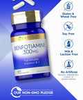 Carlyle Benfotiamine 300mg | 90 Capsules | Fat Soluble Vitamin B-1 | Non-GMO Gluten
