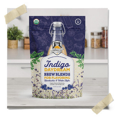 Fermentaholics Organic Indigo Daydream Brew Blends: Secondary Fermentation Flavoring For Kombucha Water Kefir And Other Fermented Drinks