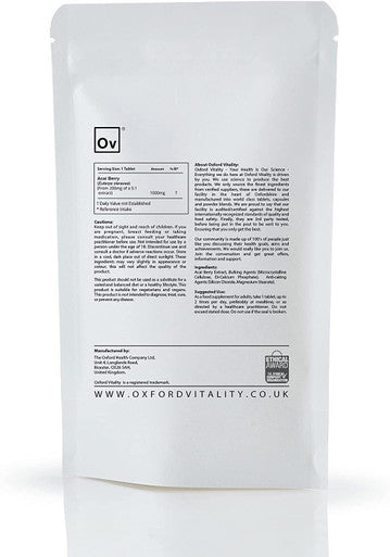 Acai Berry Tablets | 1000mg Supplements | High Strength Extract | Oxford Vitality