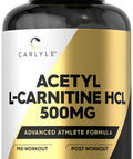 Carlyle Acetyl L-Carnitine Hcl | 500Mg | 180 Count | Non- Gmo And Gluten Free Supplement