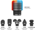 Sharper Image Powerboost Pro+ Hot & Cold Percussion Massager, Dual-Temperature Node, Soothing Heat & Cold Therapy, 6 Speed, 6 Attachments, Lightweight Portable Athlete Recovery, Travel Case
