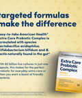American Health Extra Care Probiotic Complex, 80 Billion Microorganisms - Beneficial Bacteria For The Digestive & Immune Systems* - Non-Gmo, Vegetarian - 30 Capsules, 30 Total Servings