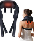 Cordless Neck Massager With Heat, 4D Deep Tissue Kneading Massage, Shiatsu Neck And Shoulder Massage Pillow For Neck, Traps, Back And Leg Pain Relief, Gifts