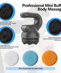 Hyako Handheld Professional Mini Orbital Buffer Relief Massager Adjustable Multi Speed Vibration Deep Tissue Body Chiropractic Massager For Neck Shoulder Leg Back Muscle Pain Relief Massage Therapy