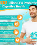 Probiotics For Men Digestive Health 100 Billion Cfus + 20 Strains - Mens Probiotic With Prebiotics And Digestive Enzymes, Mood
