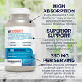 KAL Magnesium Glycinate, New & Improved Fully Chelated High Absorption Formula with BioPerine, Bisglycinate Chelate for Relaxation, Muscle & Bone Health Support, 60 Servings, 240 VegCaps