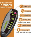 Mynt Vibration Massage Seat Cushion Memory Foam Support Chair Pad, Back Massager With 8 Vibrating Motors & Soothing Heat,Electric Seat Massager For Home Office Use(Black)