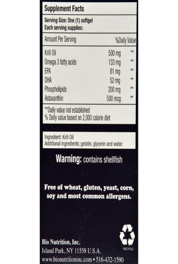 Bio Nutrition Krill Soft Gels, 45 Count