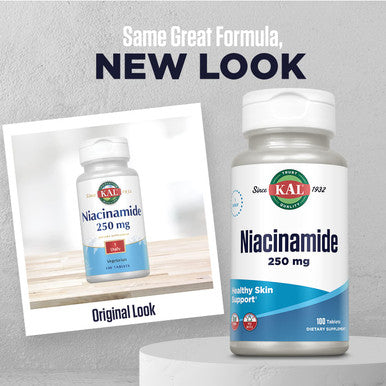 Kal 250 Mg Niacinamide Tablets, 100 Count