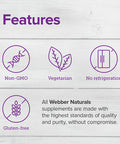 Webber Naturals High Potency 30 Billion CFU Probiotics for Men Women and Adults Shelf Stable no Refrigeration Required 8 Probiotic Strains 30 Vegetarian Capsules for Digestive Health