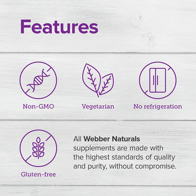 Webber Naturals High Potency 30 Billion CFU Probiotics for Men Women and Adults Shelf Stable no Refrigeration Required 8 Probiotic Strains 30 Vegetarian Capsules for Digestive Health
