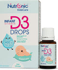 Vitamin D Drops for Babies and Infants with MCT oil, Easy to Use, Premium Quality, Liquid Supplement for Easy Absorption, 120 Days Supply, Nutronic