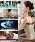 Lrthyonis Shoulder & Neck Massager With Heat 4D Kneading Neck Massager With Bionic Finger Design Deep Tissue Massage To Relieve Muscle Tension Home & Office Use (Green)