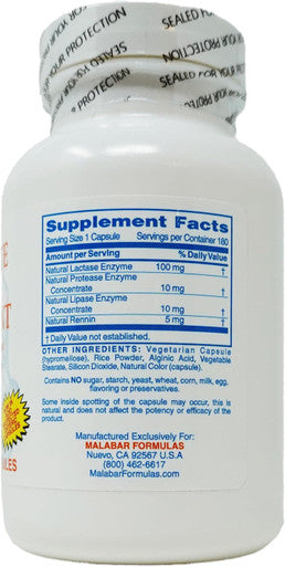Complete Milk Digestant 180 Tabs By Malabar Formulations