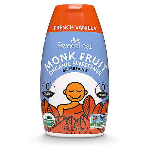 SweetLeaf Liquid Monk Fruit Variety Pack - Monk Fruit Sweetener Drops, Organic Monk Fruit Extract, Zero Calorie Sweetener, Sugar Free - French Vanilla, English Toffee, Caramel Macchiato (Pack of 3)