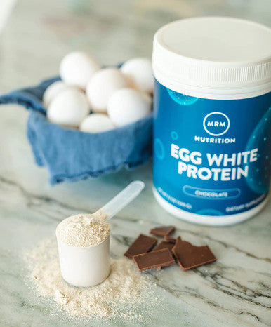 MRM Nutrition Egg White Protein | Chocolate Flavored | 23g Fat- Protein | with Digestive enzymes | Highest Biological Value | Clinically Tested | 20 Servings