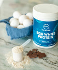 MRM Nutrition Egg White Protein | Chocolate Flavored | 23g Fat- Protein | with Digestive enzymes | Highest Biological Value | Clinically Tested | 10 Servings