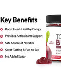 Total Beets Gummies Beet Supplement with Beet Powder,Superfood with s, Great-Tasting Beet Chewables for Heart-Healthy Energy, Antioxidant Support, and More, Force Factor, 60 Gummies