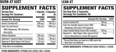 Burn XT Thermogenic Fat Burner Lean XT Caffeine Weight Loss Supplement