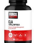 Force Factor CLA Supplements CLA 3000 mg Conjugated Linoleic Acid to Support Body Composition and Lean Muscle Mass Made from Safflower Oil Stimulant Non-GMO 90 Softgels