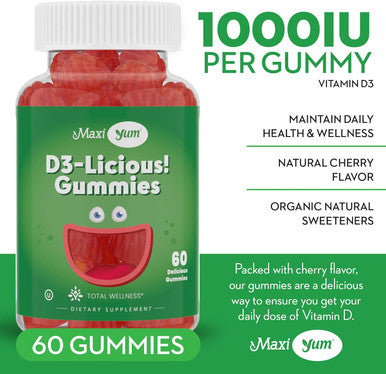 Maxi Health Vitamin D Gummies (60 Gummies)