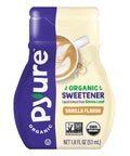 Pyure Organic Vanilla Stevia Liquid Sweetener | Sugar-Free Stevia Drops | Keto Sugar Substitute | Zero Calorie, Zero Carb, Zero Sugar | Liquid Sweetener for Coffee, Tea, Baking | 1.8 fl oz Bottle