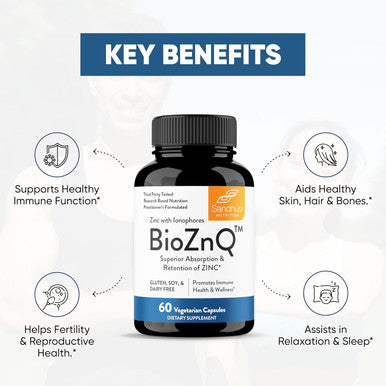 Sandhu'S Zinc Supplement With Ionophores Quercetin & Green Tea Extract For Superior Absorption And High Potency 800Mg Vegetarian Capsules 30 Days Supply Immune Support For Men & Women Made In Usa