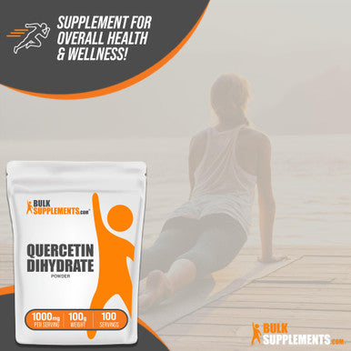 Bulksupplements.Com Quercetin Dihydrate Powder - Quercetin Supplements, Quercetin 1000Mg, Quercetin Powder - Antioxidants Supplement, Gluten Free, 1000Mg Per Serving, 100G (3.5 Oz)