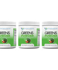 Greens Powder Doctor Recommended Complete Natural Whole Super Food Nutritional Supplement Greens Drink w/Organic Fruits Vegetables Pack of 3