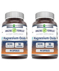 Amazing Formulas Magnesium Oxide 500 Mg Capsules Supplement | Non-Gmo | Gluten Free | Made In Usa (90 Count | 2 Pack)