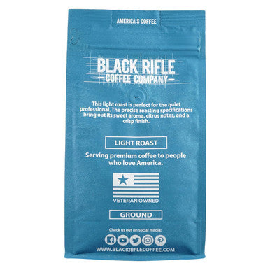 Black Rifle Coffee Company Silencer Smooth Light Roast Ground Coffee 12 Oz Bag