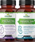 Zazzee Extra Strength Prenatal DHA and Extra Strength Prental Multi Complex