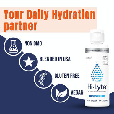 Hi-Lyte Concentrate Electrolyte Supplement For Immune Support And Rapid Hydration (3 Bottles) | No Calories No Sugar | 20%+ More Potassium, Magnesium & Zinc | 144 Servings