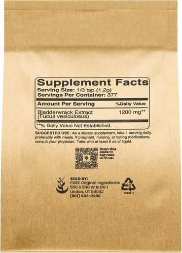 PURE ORIGINAL INGREDIENTS Burdock Root And Bladderwrack Powder Bundle, (1 Lb Each) Herbal Supplements, Lab-Verified