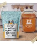Fermentaholics Usda Organic Loose-Leaf Pu-Erh Tea - Perfect For Homebrewing Kombucha Hot Tea And Iced Tea - Ou her Premium Taste Aroma And Flavor