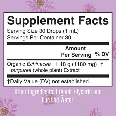 Maryruth Organics Herbal Supplement Drop | Immune Support | USDA Echinacea Purpurea Liquid | Immune Support | Skin Health | Vegan | Non-GMO | Gluten | 1 Fl Oz