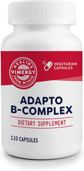 Vimergy Adapto B Complex 120 Servings High Potency With 8 B Vitamins Rhodiola & Hawthorn Berry Supports Mental Energy Cognition Mood - Non-Gmo Kosher Vegan Paleo No Gluten No Soy