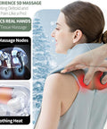 Birthday Gifts Deep Kneading Neck And Shoulder Massager With Heat - 5D Cordless Mini Shiatsu Neck Massager For Pain Relief Deep Tissue - Portable Cervical Massager At Home For Muscle Relaxation