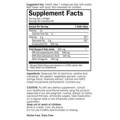 Garden of Life Epa/Dha Omega 3 Fish Oil - Minami Natural Brain Function Heart And Mood Supplement 60 Softgels
