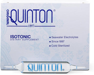 Quicksilver Scientific Original Quinton Isotonic Solution With Sea Water Minerals + Alpine Spring Water - Liquid Hydration, Electrolyte + Multi Minerals Supplement (30 Single Serving Vials)