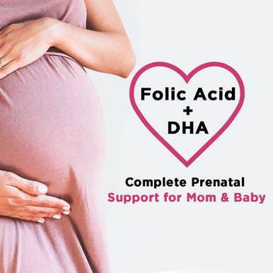 Prenatal Vitamin with DHA - Pregnancy Vitamins for Women - Nature's Daily Multivitamin Supplement with Vitamin A, C, D3, B12, Folate, Omega-3, Iron & Zinc, Non-GMO - 120 Softgels