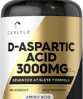 Carlyle D Aspartic Acid Capsules (DAA) | 3000mg | 180 Count | Non-GMO Gluten Supplement | Advanced Athlete Formula