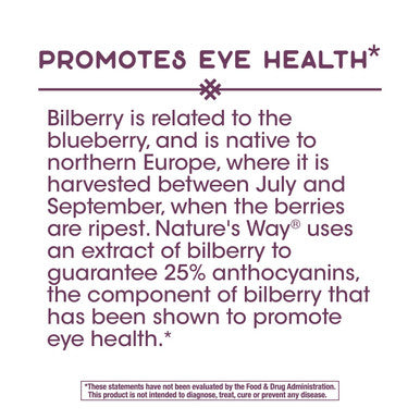 Nature's Way Bilberry Capsules, 90 Count