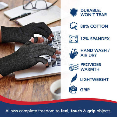 Doctor Developed Arthritis Compression Gloves and DOCTOR WRITTEN HANDBOOK -Relieve Arthritis Symptoms, Raynauds Disease & Carpal Tunnel (Small)
